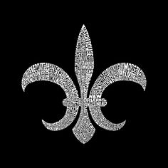 Fleur De Lis — популярные города Луизианы — мужской свитшот с круглым вырезом Word Art LA Pop Art