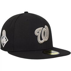 Мужская кепка New Era Black Washington Nationals Chrome Camo Undervisor 59FIFTY