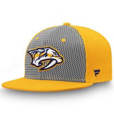 Мужская приталенная шляпа Fanatics Branded серого/золотого цвета Nashville Predators Versalux