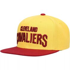 Мужская бейсболка Mitchell &amp; Ness Gold Cleveland Cavaliers Core Basic Snapback