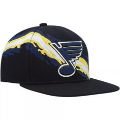 Мужская черная шляпа Mitchell &amp; Ness St. Louis Blues Vintage Paintbrush Snapback