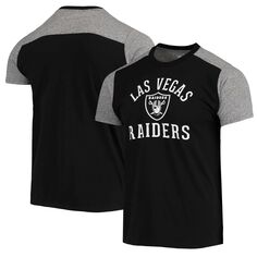 Мужская черная/серая футболка Majestic Threads Las Vegas Raiders Field Goal Slub