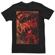 Мужская футболка с изображением персонажа и плакатом с красным логотипом Marvel Carnage Epic Carnal