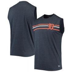 Мужская футболка New Era Heathered Navy Detroit Tigers Muscle Tank Top