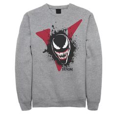 Мужской флисовый пуловер с рисунком Marvel Venom и большим V-образным вырезом
