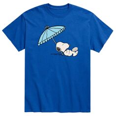 Мужская футболка с пляжным зонтиком Peanuts Snoopy Licensed Character