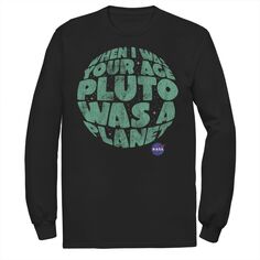 Мужская футболка NASA Pluto Was A Planet с длинными рукавами и рисунком Licensed Character