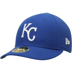 Мужская новая эра Royal Kansas City Royals Game Аутентичная коллекция для поля Низкий профиль 59FIFTY Облегающая шляпа New Era