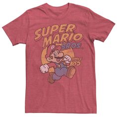 Мужская футболка с винтажным плакатом Nintendo Super Mario Bros. с 1985 года Licensed Character