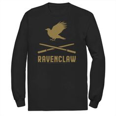 Мужская футболка с логотипом Harry Potter Ravenclaw и скрещенными палочками