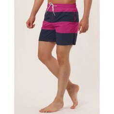 Мужские шорты Летние пляжные шорты Полосатые шорты с сетчатой ​​подкладкой и цветными блоками Lars Amadeus