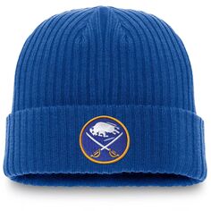 Мужская вязаная шапка с манжетами и манжетами с фирменным логотипом Fanatics Royal Buffalo Sabres Core Primary