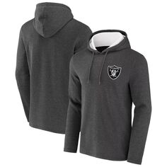 Мужская коллекция NFL x Darius Rucker от Fanatics Heathered Charcoal Las Vegas Raiders вафельный вязаный пуловер с капюшоном