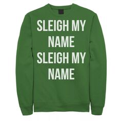 Мужские сани My Name Сани My Name Флисовый пуловер с простым текстом и графикой Licensed Character