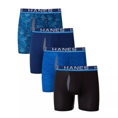 Мужские трусы-боксеры Hanes Sport из 4 комплектов X-Temp Total Support Pouch