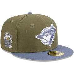 Мужская приталенная шляпа New Era оливково-синяя Toronto Blue Jays 59FIFTY