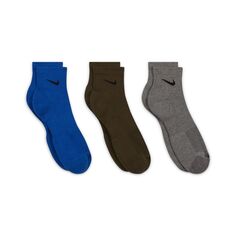 Набор из трех мужских носков для тренинга Nike Everyday Plus с амортизацией до щиколотки