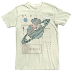 Мужская футболка с инфографическим эскизом Saturn Generic