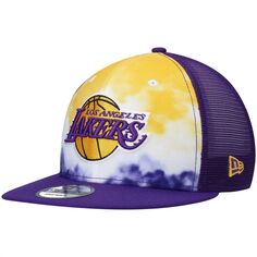 Мужская бейсболка New Era Purple Los Angeles Lakers Hazy Trucker 9FIFTY Snapback