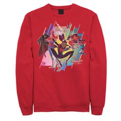 Мужской флисовый пуловер с цветным рисунком Marvel Spider-Man Spiderverse