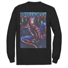 Мужская футболка с плакатом Swinging City Marvel Spider-Man Licensed Character