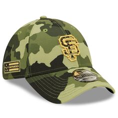 Мужская камуфляжная мужская кепка New Era San Francisco Giants ко Дню вооруженных сил 2022 39THIRTY Flex.