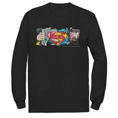 Мужская футболка с длинными рукавами и логотипом DC Comics Superman Paper Chest