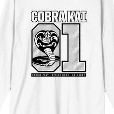 Мужская футболка с длинным рукавом и логотипом змеи Cobra Kai 01 Licensed Character
