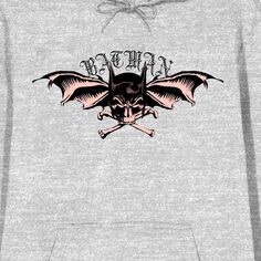 Мужская толстовка с капюшоном с маской летучей мыши Бэтмена и крыльями летучей мыши Licensed Character