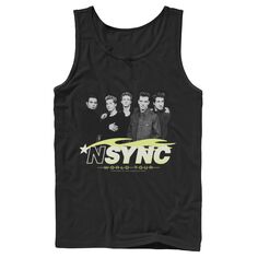 Мужская майка с портретом серого цвета NSYNC World Tour Licensed Character