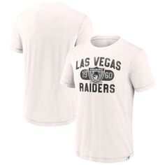 Мужская белая футболка Fanatics с логотипом Las Vegas Raiders Team Act Fast