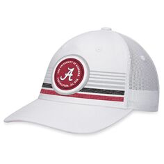 Мужская белая кепка Top of the World Alabama Crimson Tide Trace Trucker Snapback