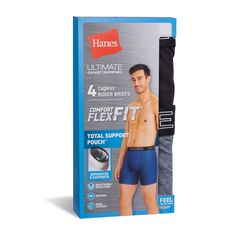 Мужские трусы-боксеры Hanes Ultimate Comfort Flex Fit Total Support Pouch (4 шт.)