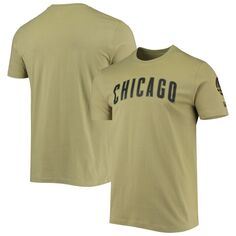 Мужская оливковая футболка New Era Chicago Cubs Brushed Armed Forces