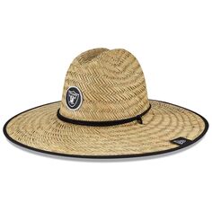 Мужская официальная соломенная шляпа New Era Natural Las Vegas Raiders 2020, летняя боковая линия НФЛ