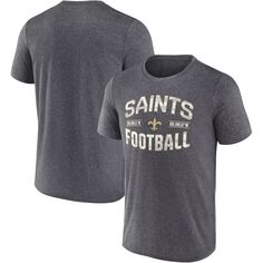 Мужская темно-серая футболка Fanatics с надписью «New Orleans Saints Want To Play»