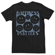 Мужская футболка Happiness Matters со смайликом в коробке Generic