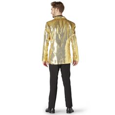 Мужской пиджак Suitmeister золотистого цвета с пайетками от OppoSuits
