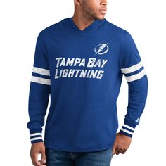 Мужская футболка Starter Blue Tampa Bay Lightning Offense с длинным рукавом и худи