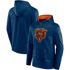 Мужской темно-синий пуловер с капюшоном Fanatics Chicago Bears On The Ball