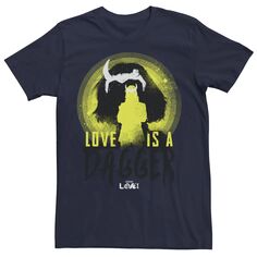 Мужская футболка с надписью Marvel Loki Love Is a Dagger Licensed Character