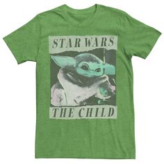 Мужская футболка с рваным плакатом «Звездные войны, мандалорец, ребенок» Licensed Character