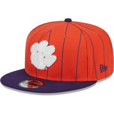 Мужская кепка New Era оранжево-фиолетовая Clemson Tigers Vintage 9FIFTY Snapback