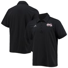 Мужская футболка-поло adidas Black Mississippi State Bulldogs Playoff Primegreen