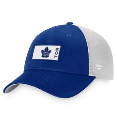 Мужская синяя фирменная кепка Fanatics Toronto Maple Leafs Authentic Pro Rink Trucker Snapback