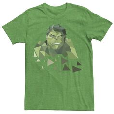 Мужская футболка с геометрическим рисунком и деконструированным рисунком Marvel Hulk