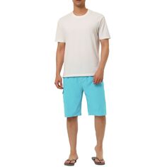 Мужские летние повседневные однотонные шорты с эластичной резинкой на талии и пляжной доской Lars Amadeus