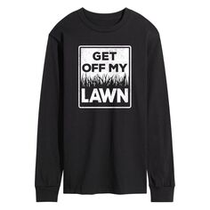 Мужская футболка с длинными рукавами и рисунком Get Off My Lawn Licensed Character