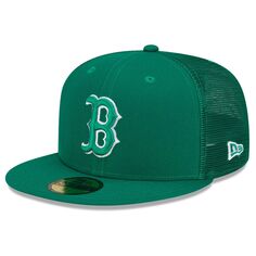 Мужская бейсболка New Era Green Boston Red Sox 2022 ко Дню Святого Патрика 59FIFTY на поле 59FIFTY
