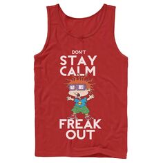 Мужская майка с рисунком Nickelodeon Rugrats Chuckie Don&apos;t Stay Calm Freak Out